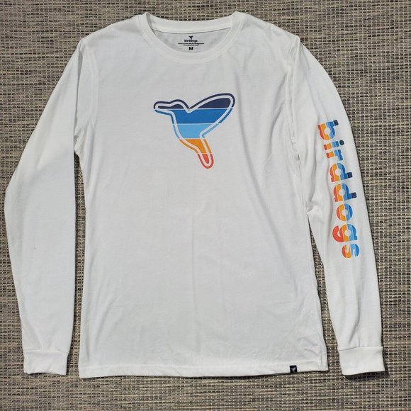 Birddogs Other - Birddogs Shirt Mens Medium Long Sleeve Crew Neck White Cotton Blend Graphic
